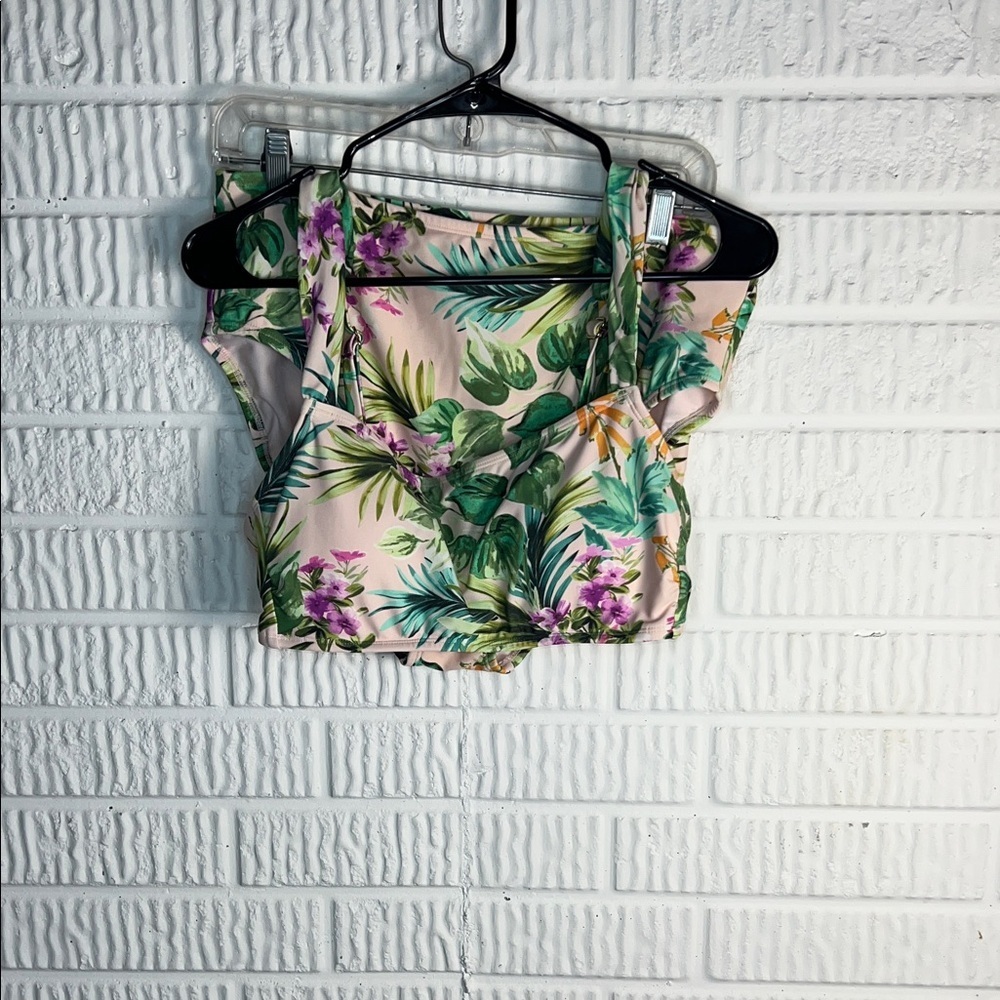Kona Sol 2Piece High Waisted Swimsuit